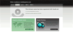 Desktop Screenshot of lettre-medecin-mediasante.com
